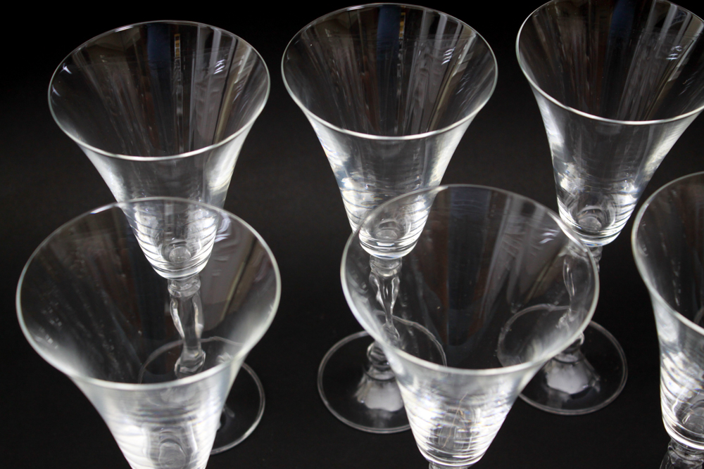 RRP "Claire" Champagne Flute & Wine Glass Set