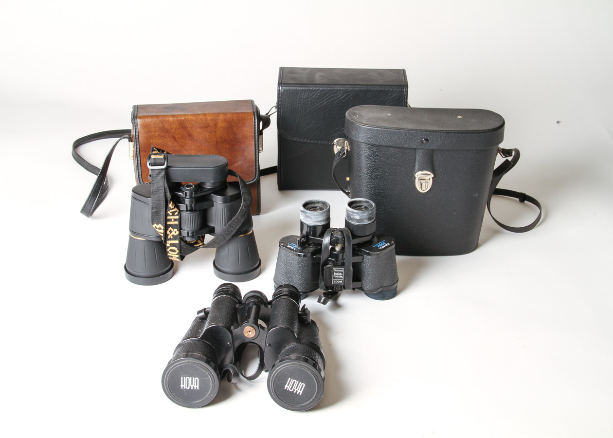 Collection of Vintage Hoya, Bushnell and Bausch & Lomb Binoculars