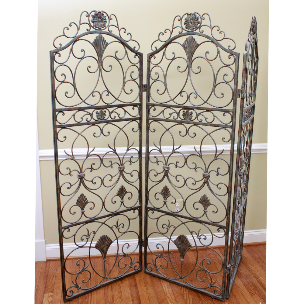 Wrought Iron Folding Screen