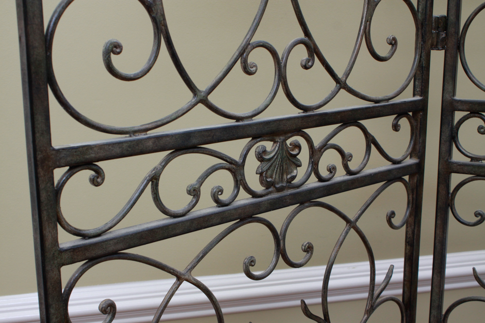 Wrought Iron Folding Screen