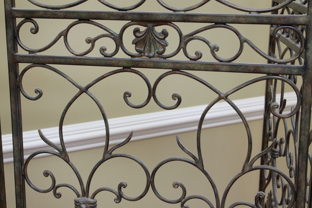 Wrought Iron Folding Screen
