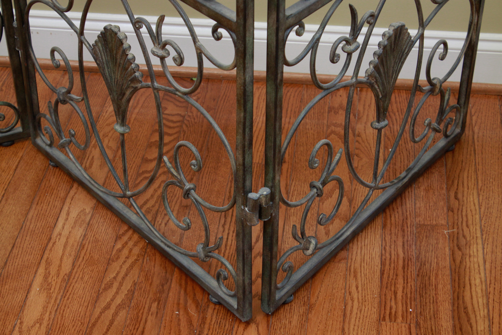 Wrought Iron Folding Screen
