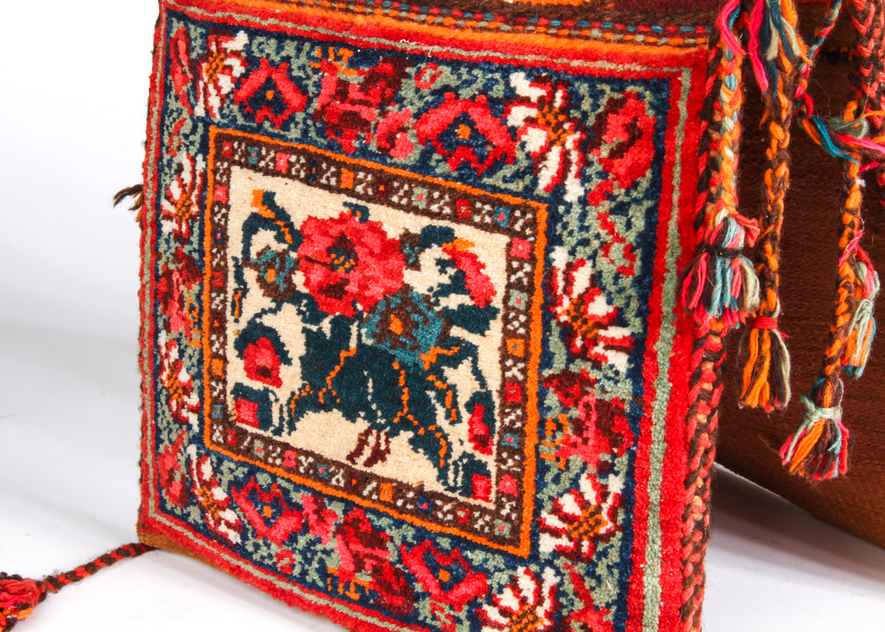Vintage Carpet Bag and Saddle Bag