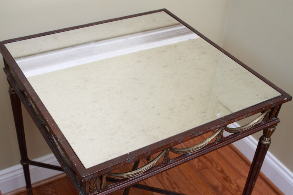 Pair of Hollywood Regency Mirrored Side Tables