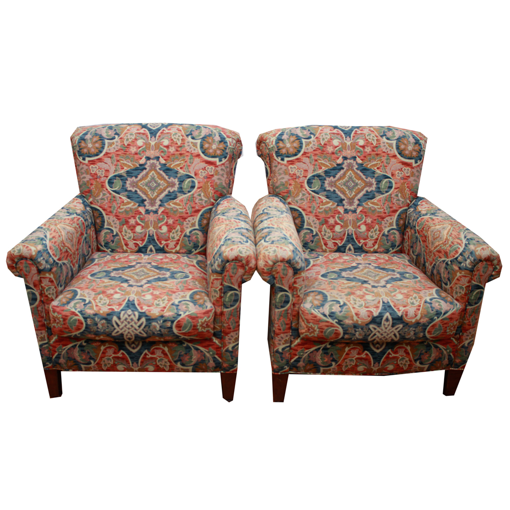 Pair of Upholstered Arm Chairs