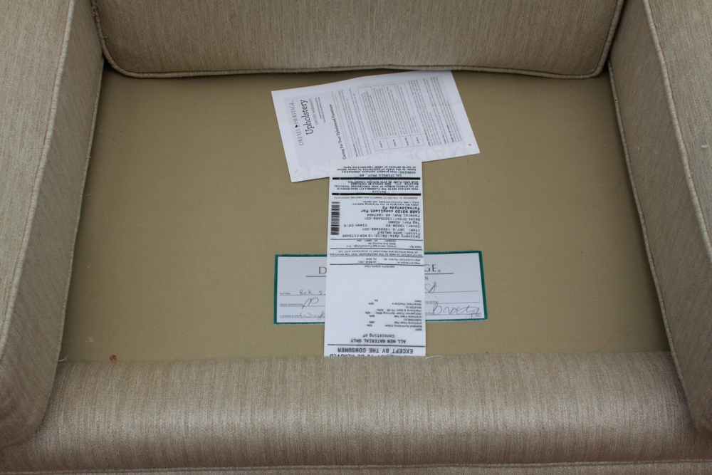 Drexel Heritage Cream Upholstered Sofa