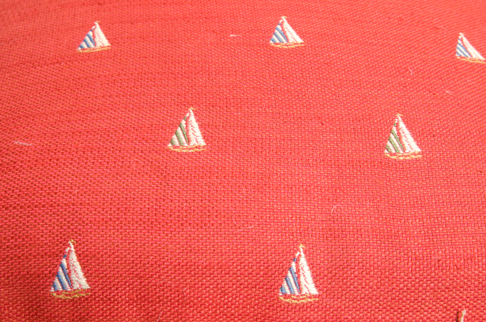 Collection of Assorted Red and Blue Pillows