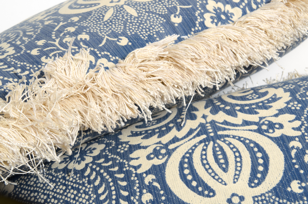 Collection of Assorted Red and Blue Pillows