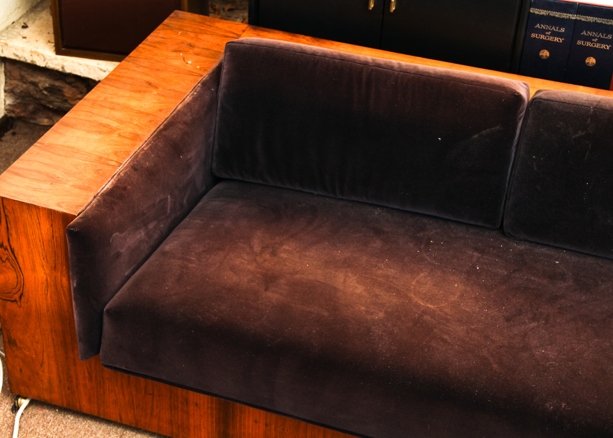 Milo Baughman for Thayer-Coggin Rosewood Veneered Case Sofa