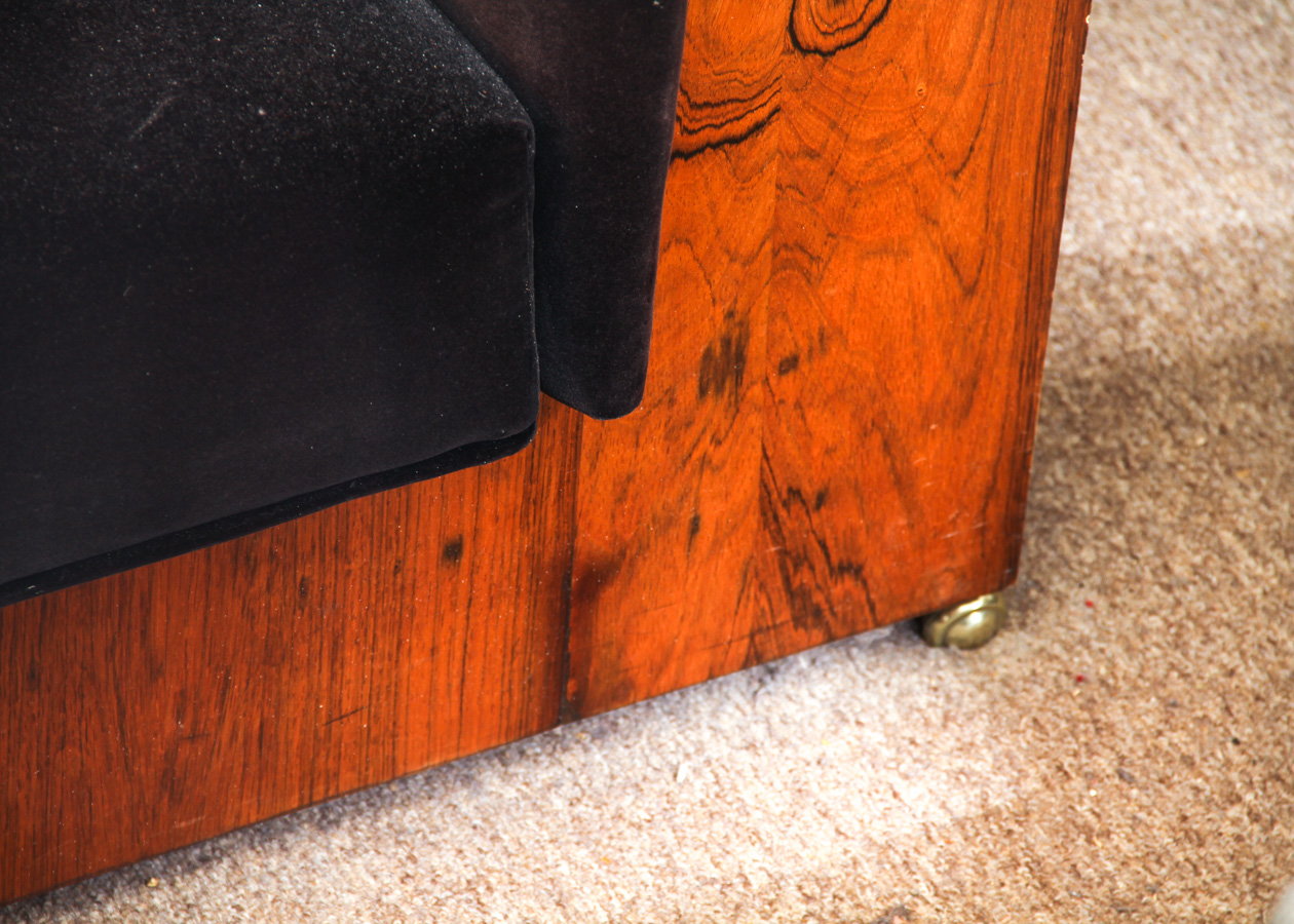 Milo Baughman for Thayer-Coggin Rosewood Veneered Case Sofa