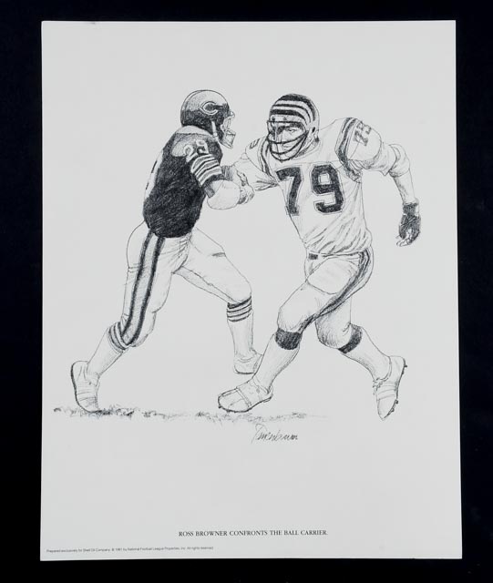 Sixteen 1981 Tanenbaum for Shell Oil Football Prints