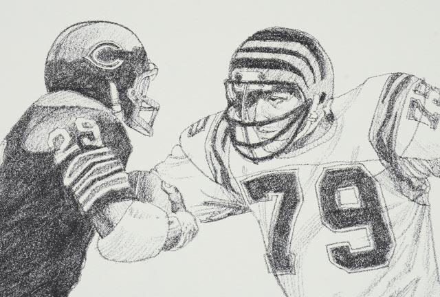 Sixteen 1981 Tanenbaum for Shell Oil Football Prints