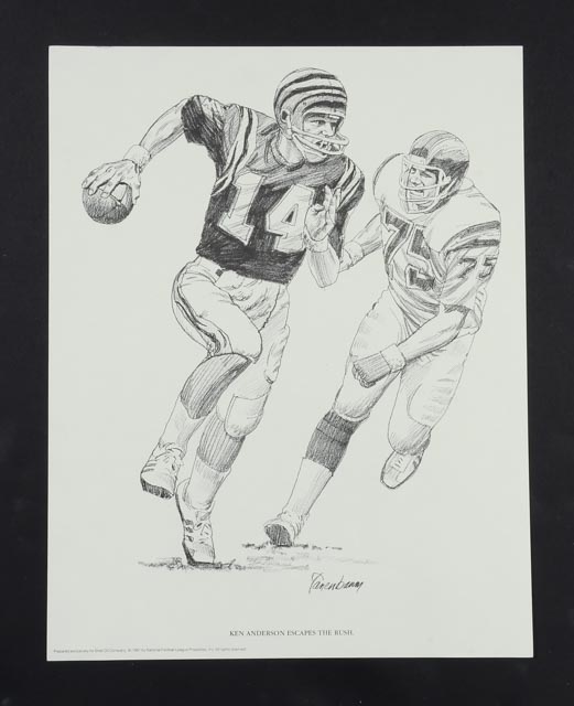 Sixteen 1981 Tanenbaum for Shell Oil Football Prints