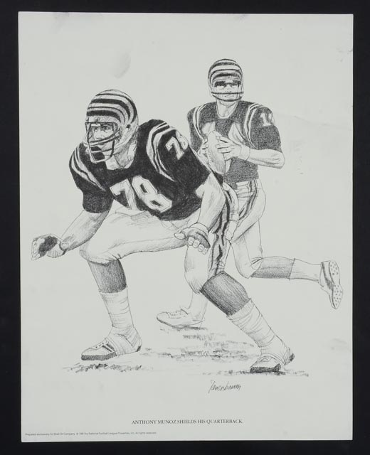 Sixteen 1981 Tanenbaum for Shell Oil Football Prints