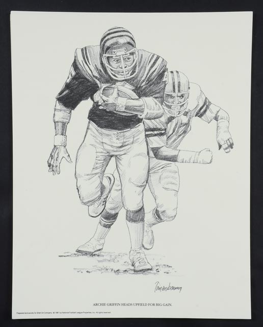 Sixteen 1981 Tanenbaum for Shell Oil Football Prints