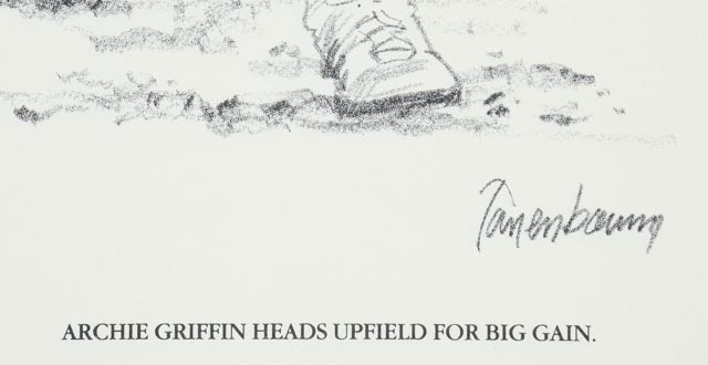 Sixteen 1981 Tanenbaum for Shell Oil Football Prints