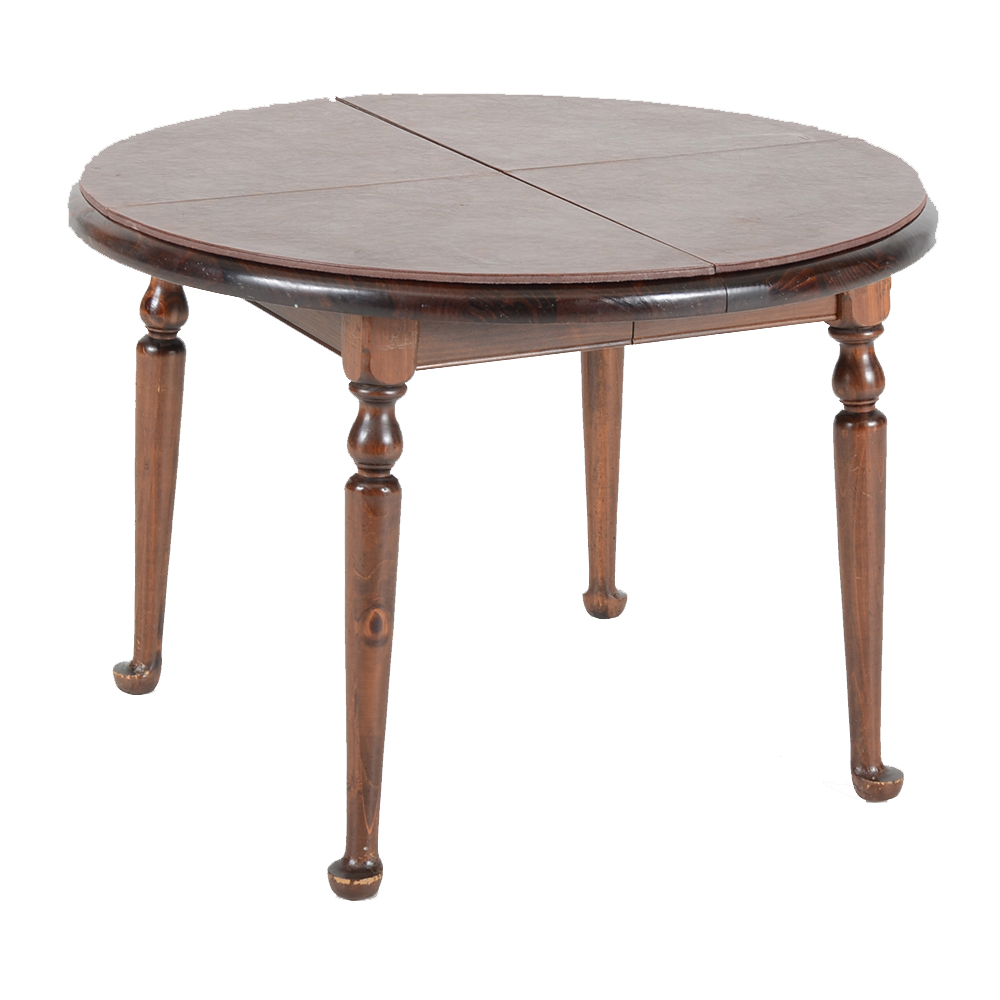 Ethan Allen Round Pine Dining Table
