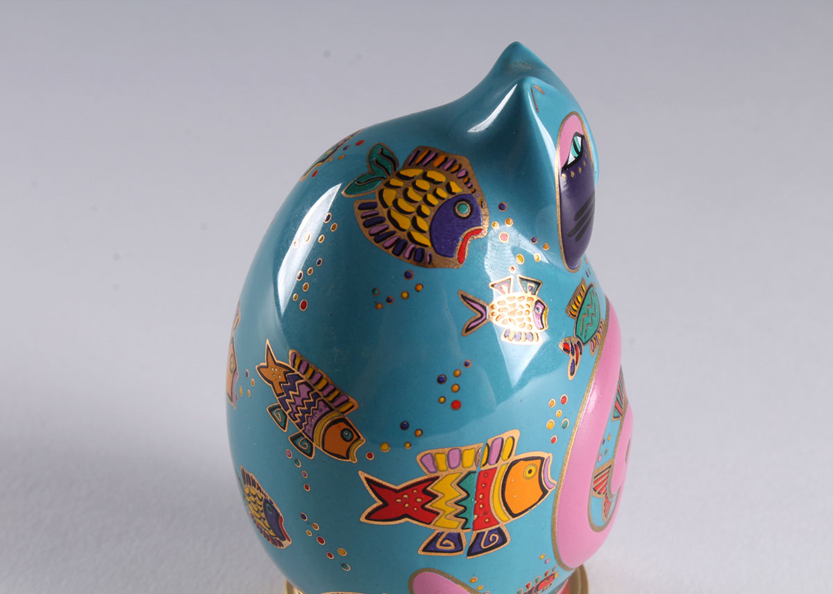 Laurel Burch "Fishy Feline" Feline Egg by Franklin Mint