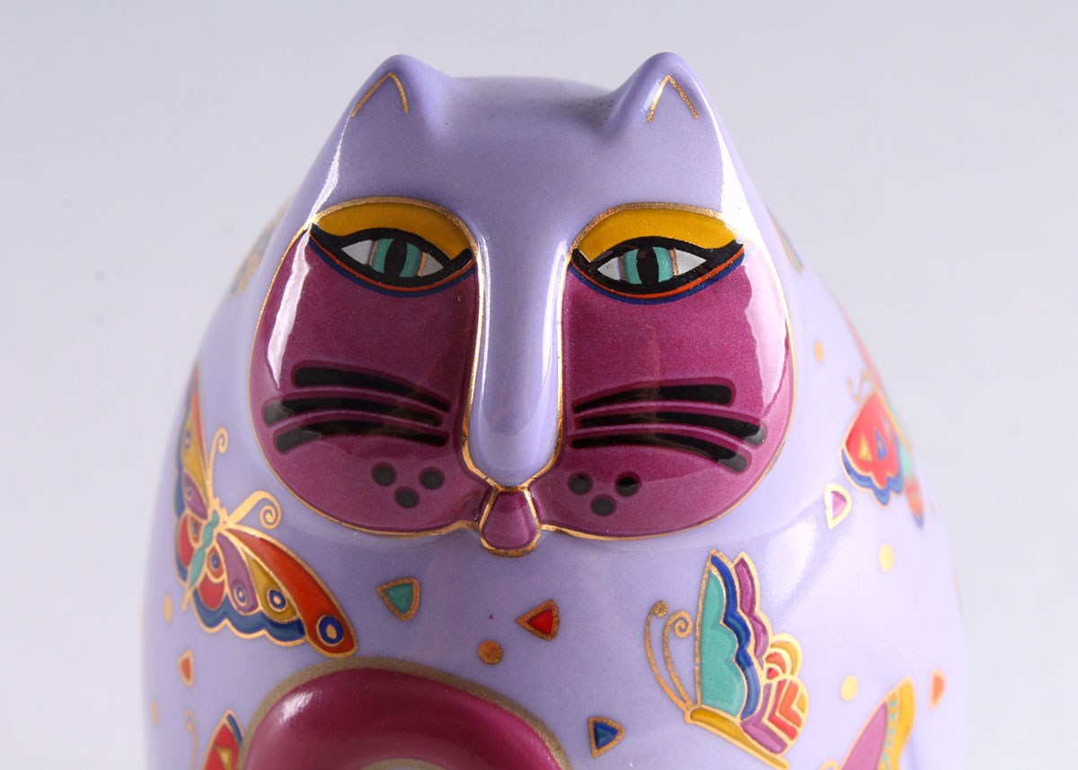 Laurel Burch "Floating Feline" Feline Egg by Franklin Mint
