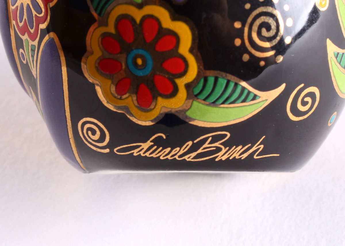 Laurel Burch "Flowering Feline" Feline Egg by Franklin Mint
