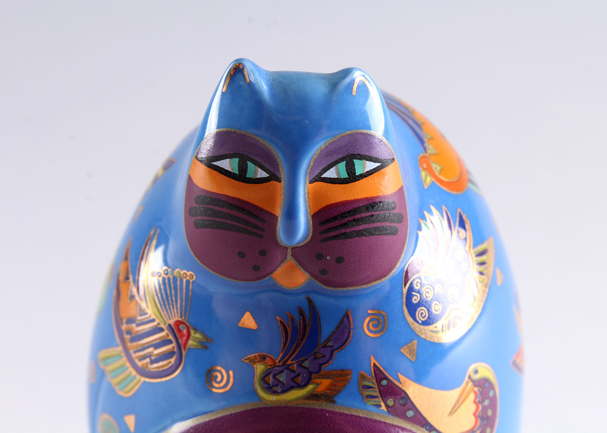 Laurel Burch "Fluttering Feline" Feline Egg by Franklin Mint