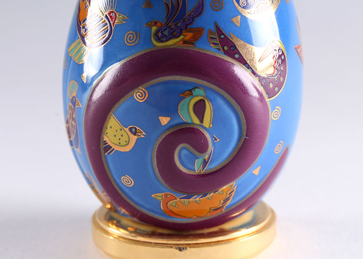 Laurel Burch "Fluttering Feline" Feline Egg by Franklin Mint