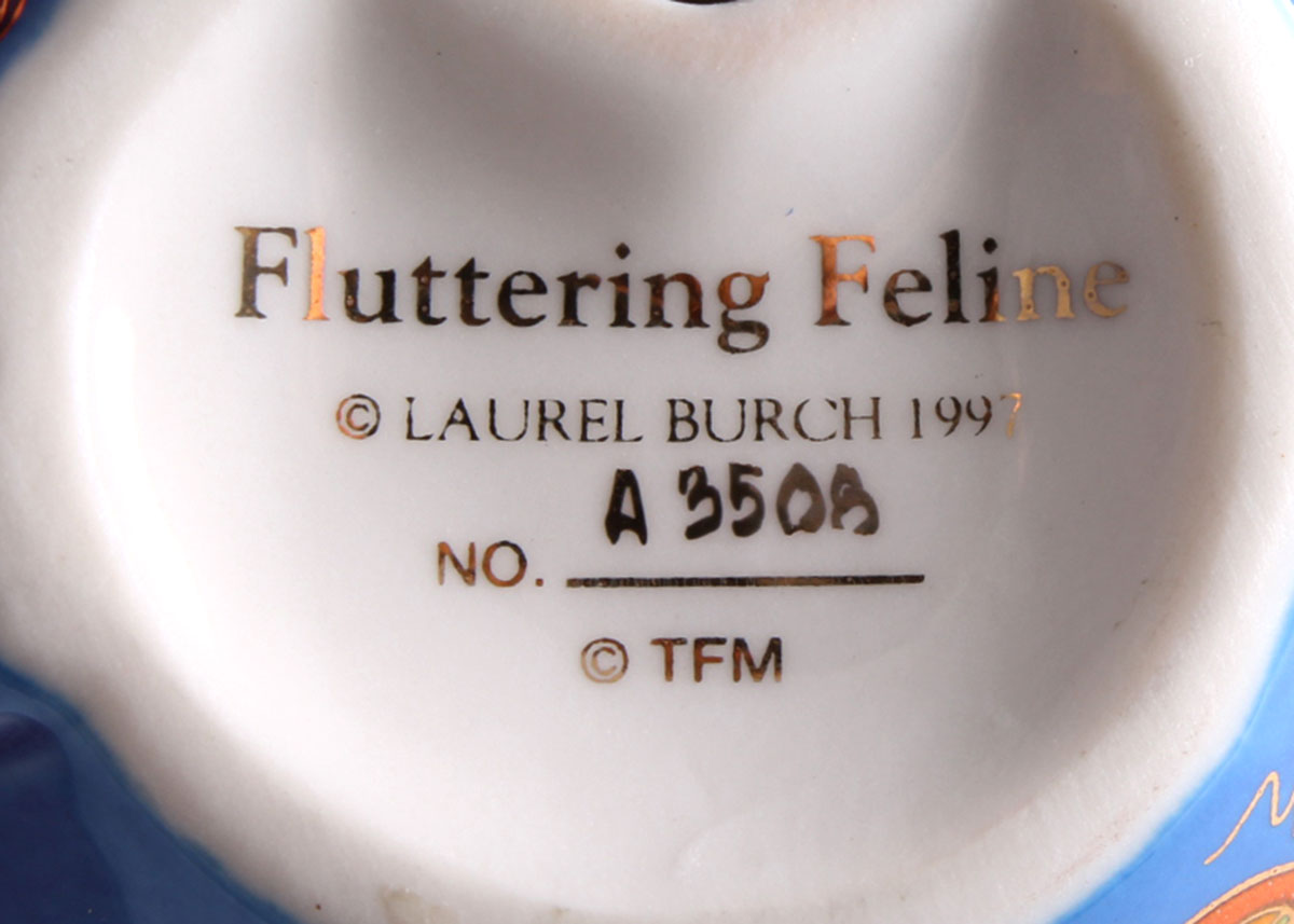 Laurel Burch "Fluttering Feline" Feline Egg by Franklin Mint
