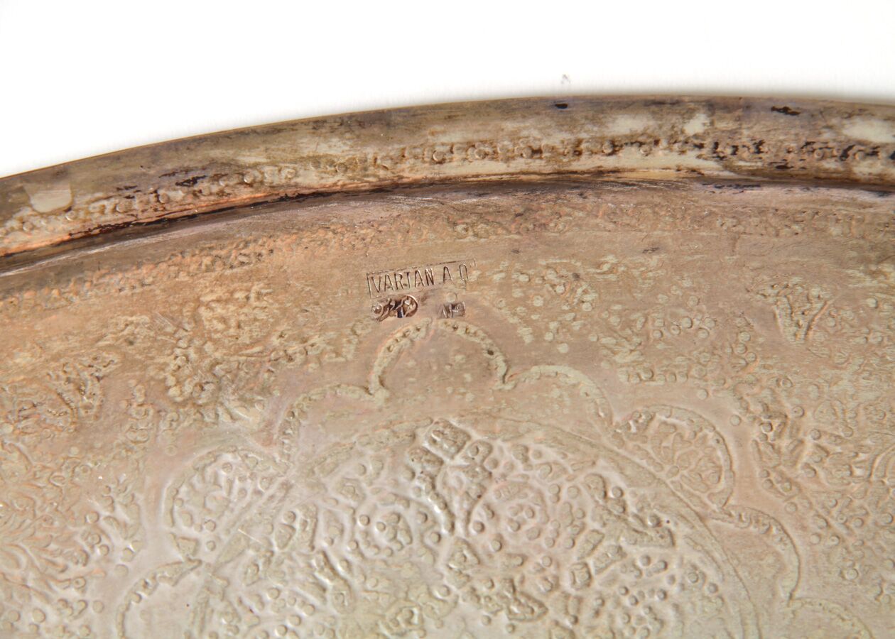 Antique Vartan Persian .875 Silver Platter