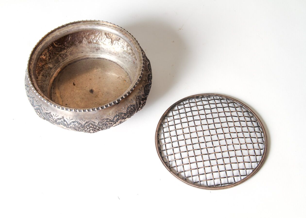 Persian .875 Silver Flower Frog