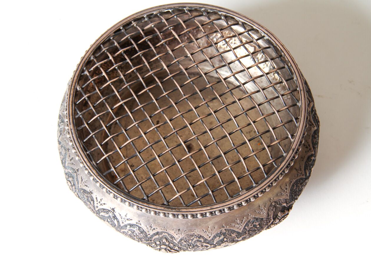 Persian .875 Silver Flower Frog