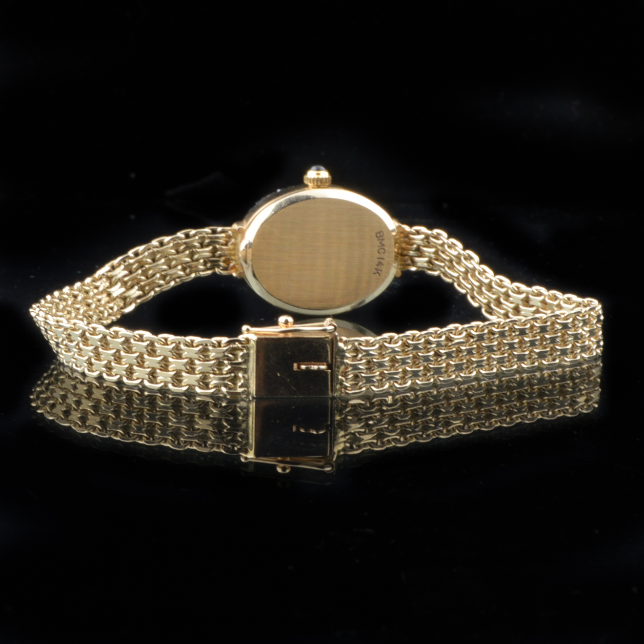 Women's 14K Yellow Gold Diamond Accented Christian Geneve Watch