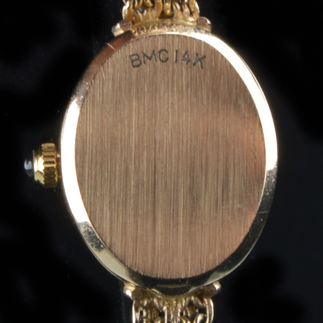 Women's 14K Yellow Gold Diamond Accented Christian Geneve Watch