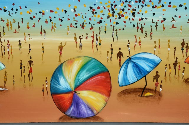 Belinda Chamberlain Original Oil Painting "Beach: Under the Sun"