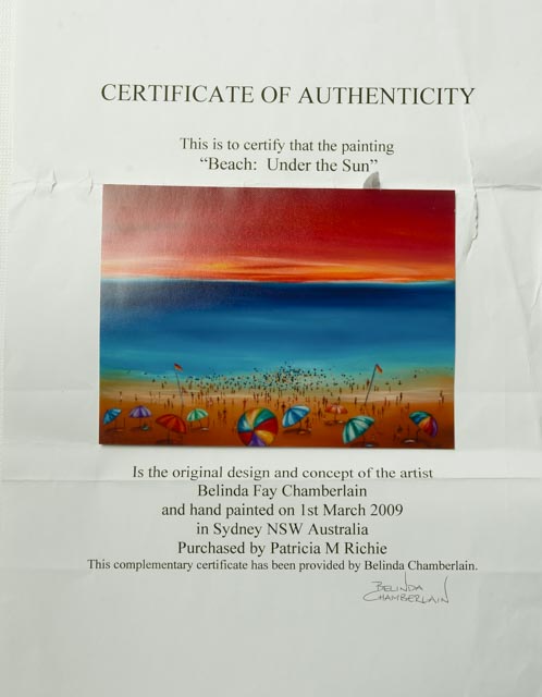 Belinda Chamberlain Original Oil Painting "Beach: Under the Sun"