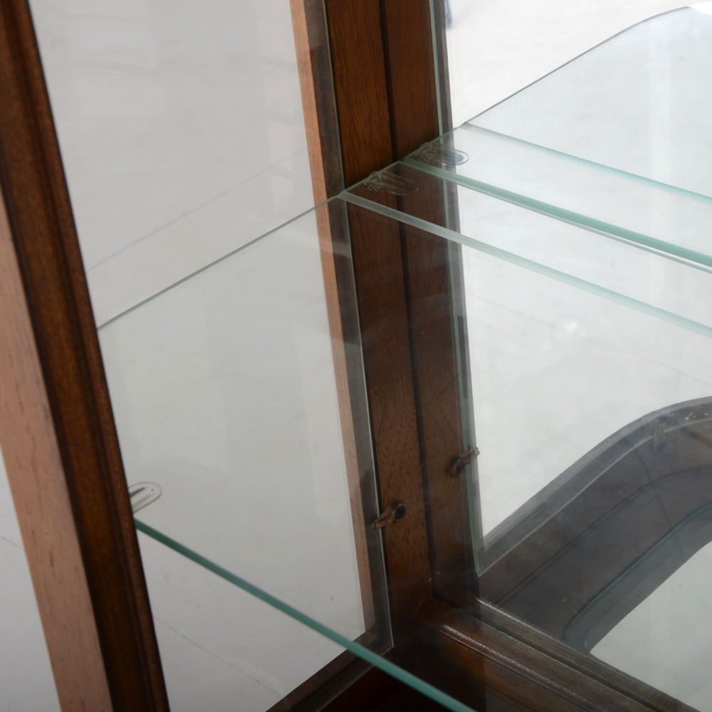 Oak Lighted Curio Cabinet