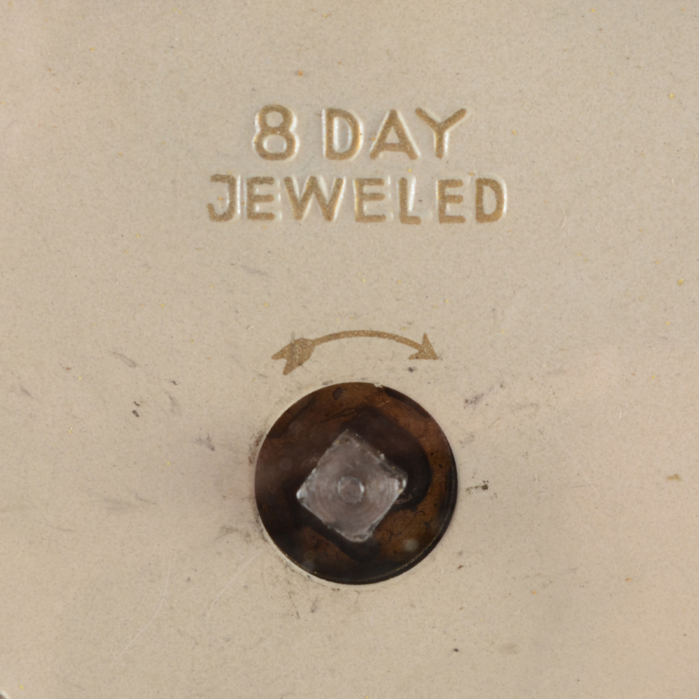 Vintage Syroco 8-Day Jeweled Wall Clock