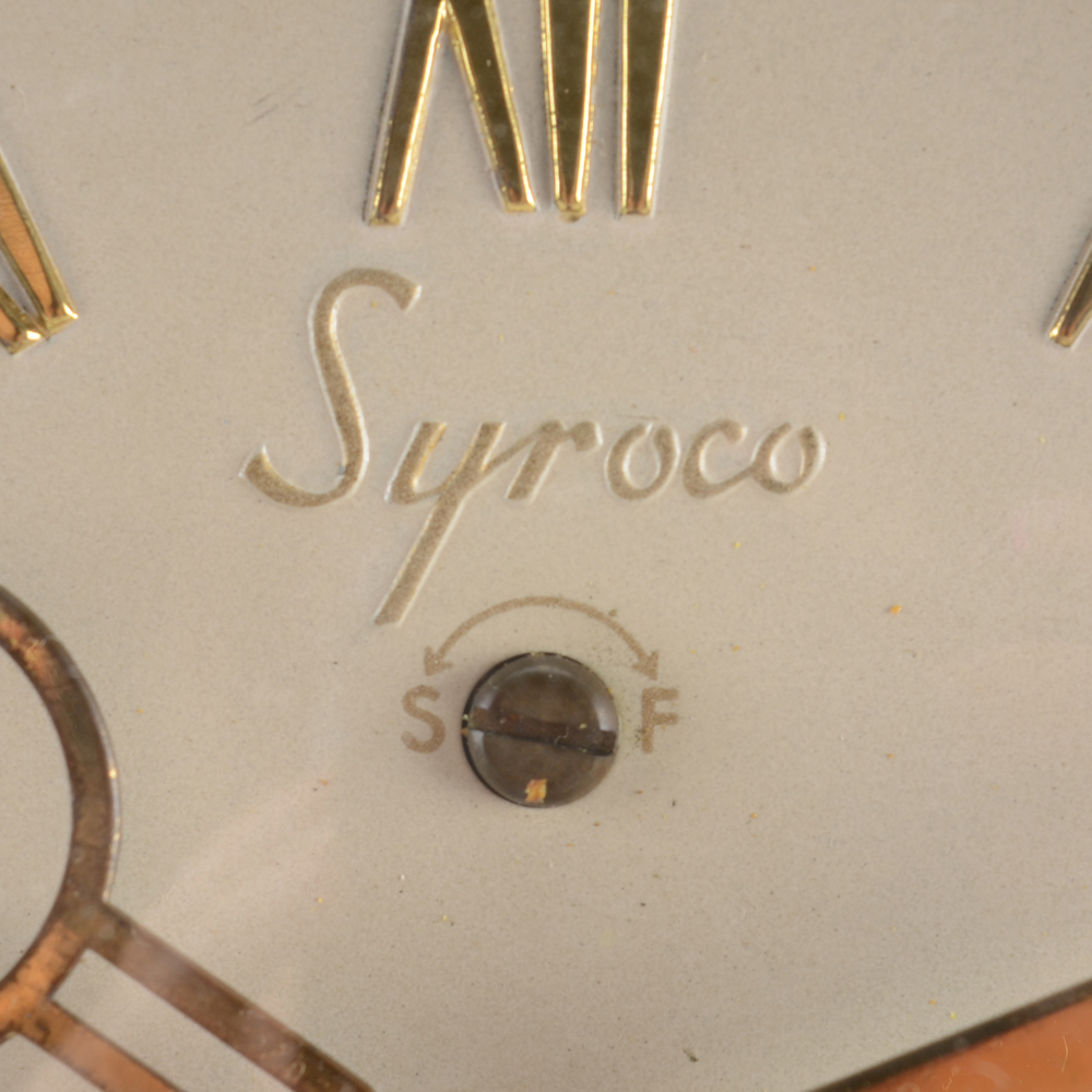 Vintage Syroco 8-Day Jeweled Wall Clock