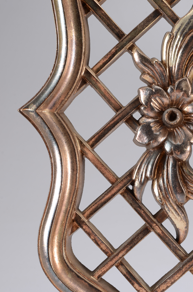 Vintage Syroco 8-Day Jeweled Wall Clock