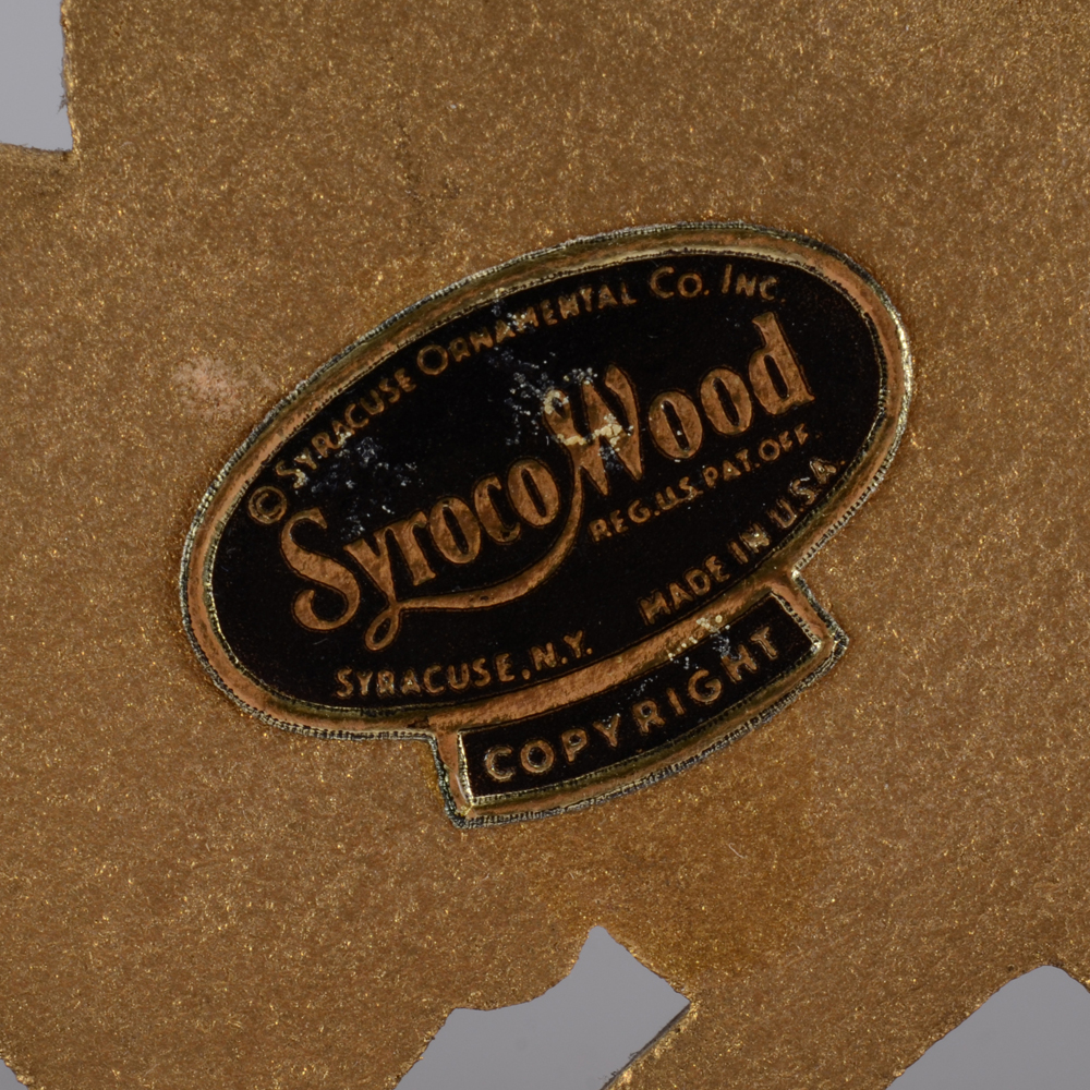 Vintage Syroco 8-Day Jeweled Wall Clock