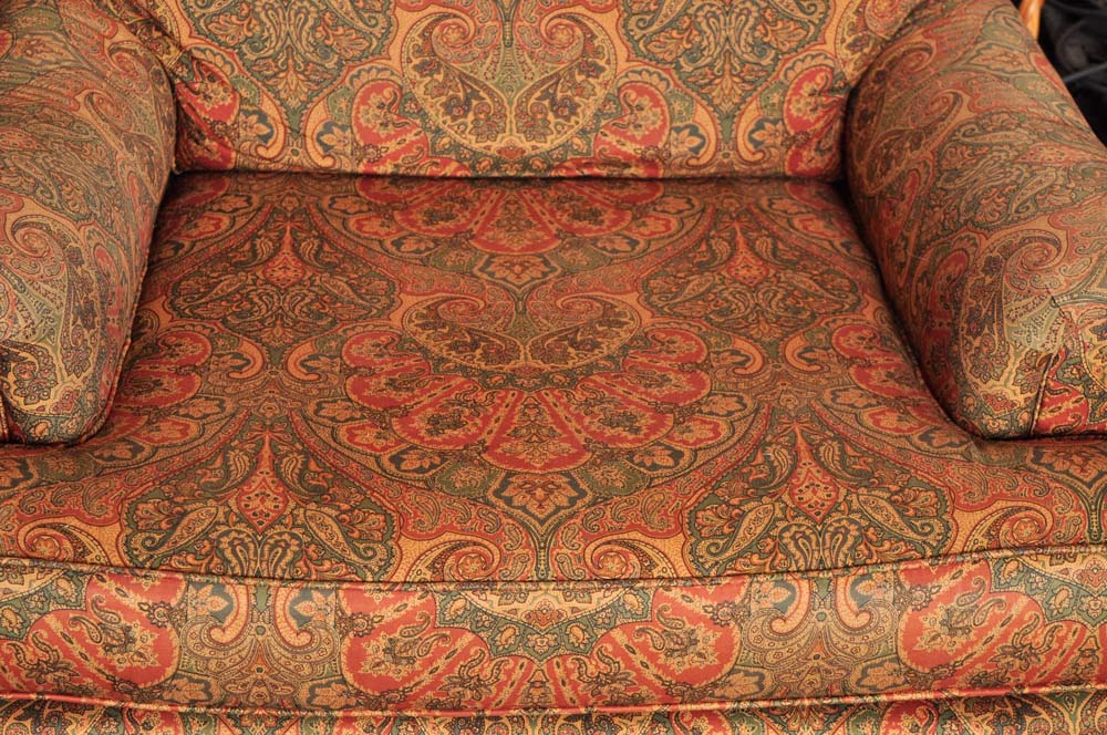 Paisley Club Chair with Ottoman