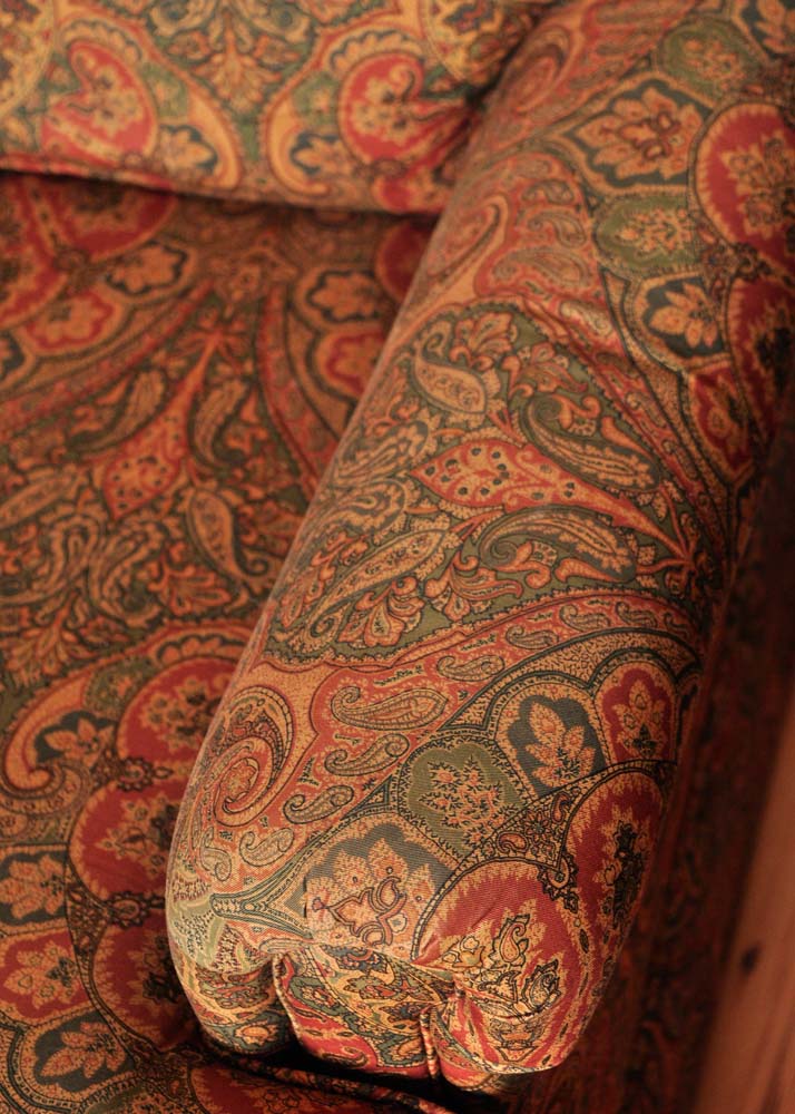 Paisley Club Chair with Ottoman