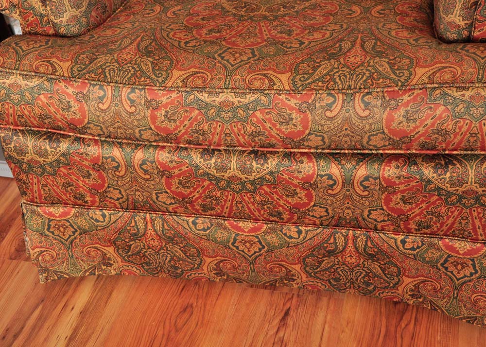 Paisley Club Chair with Ottoman
