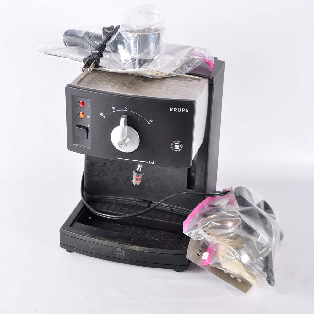 Kitchenware Including a Krups Espresso Machine