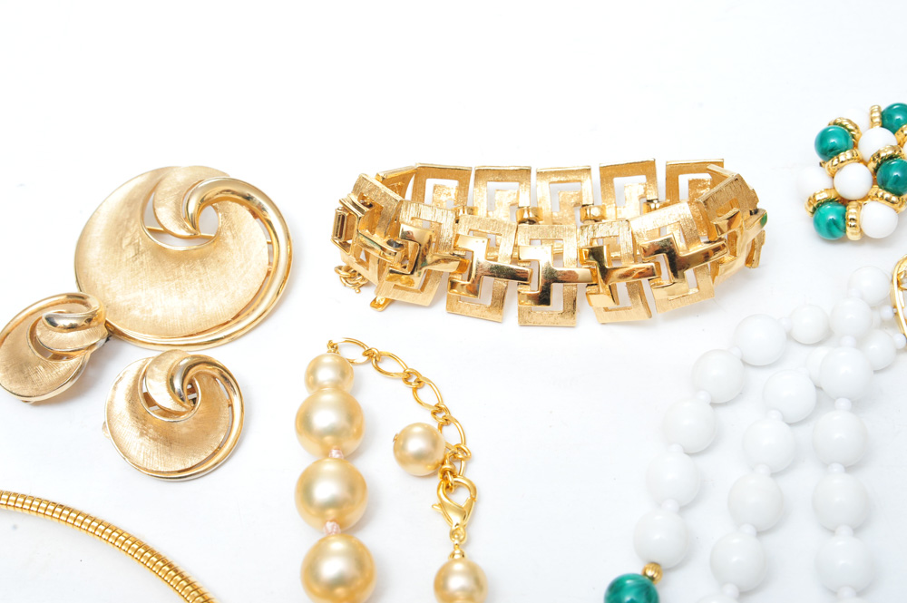 Costume Jewelry Assortment Featuring Monet