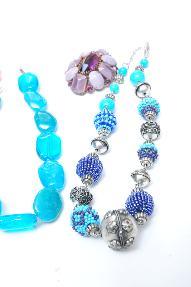 Costume Jewelry Assortment Featuring Monet