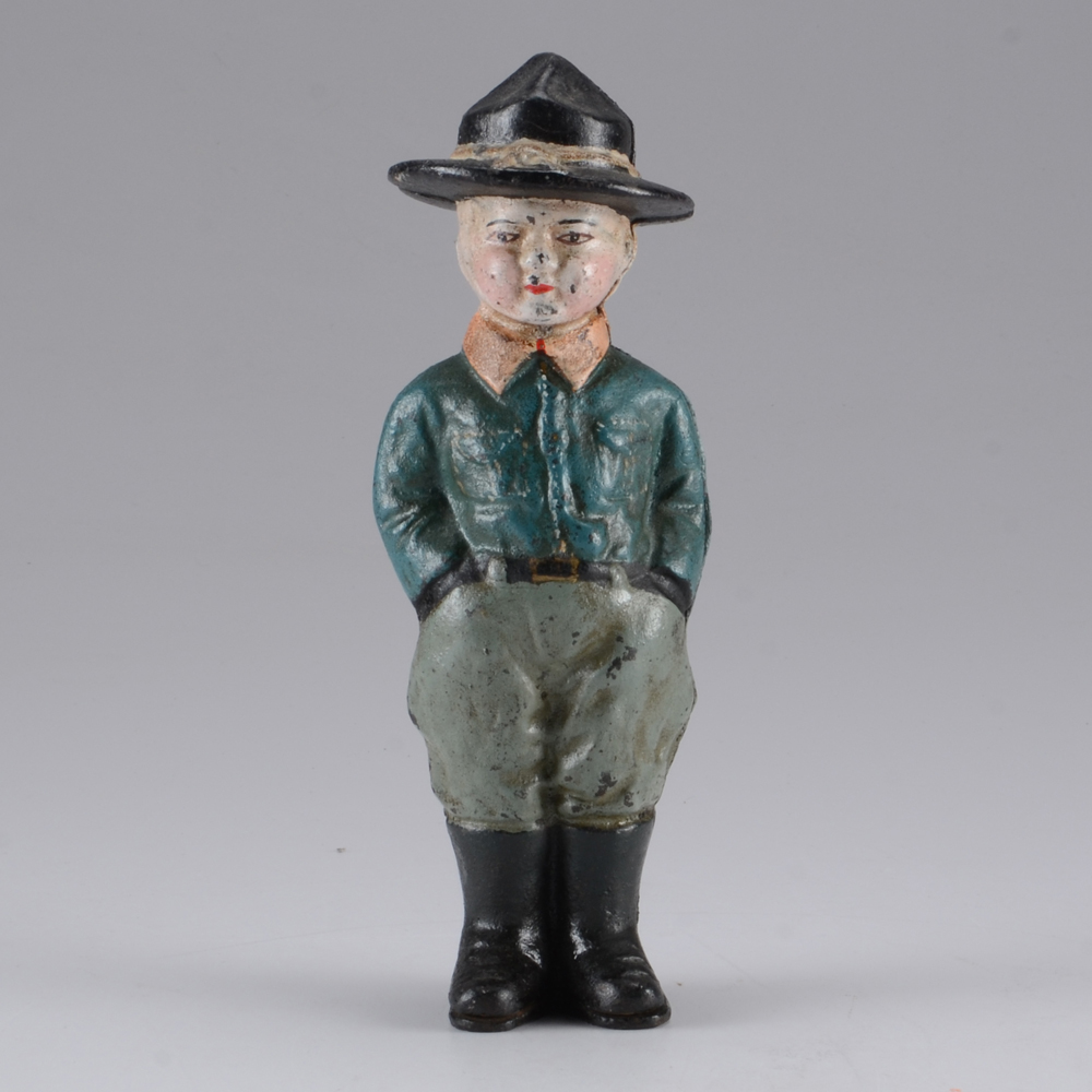 WWI Era Doughboy Figural Cast Iron Bank