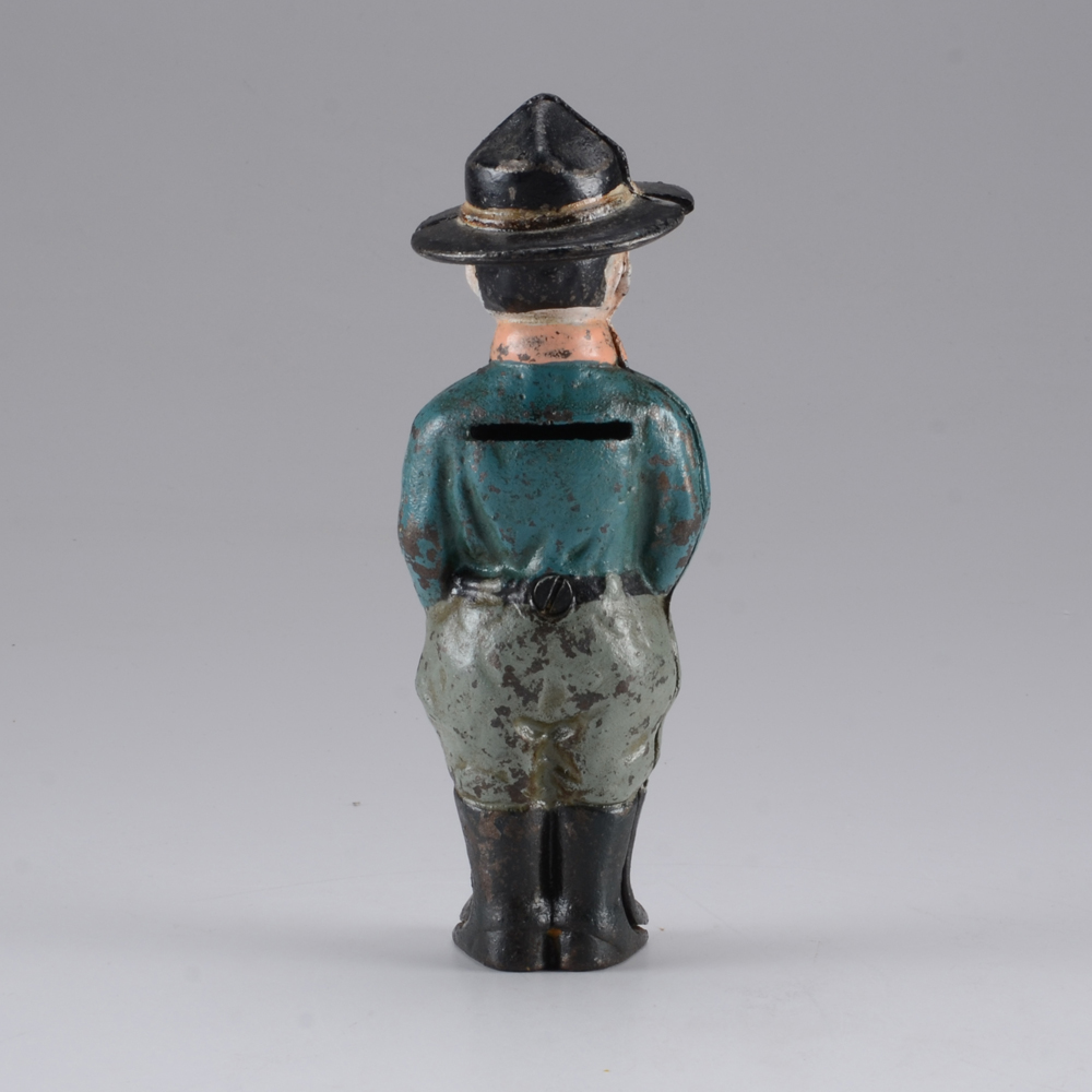 WWI Era Doughboy Figural Cast Iron Bank