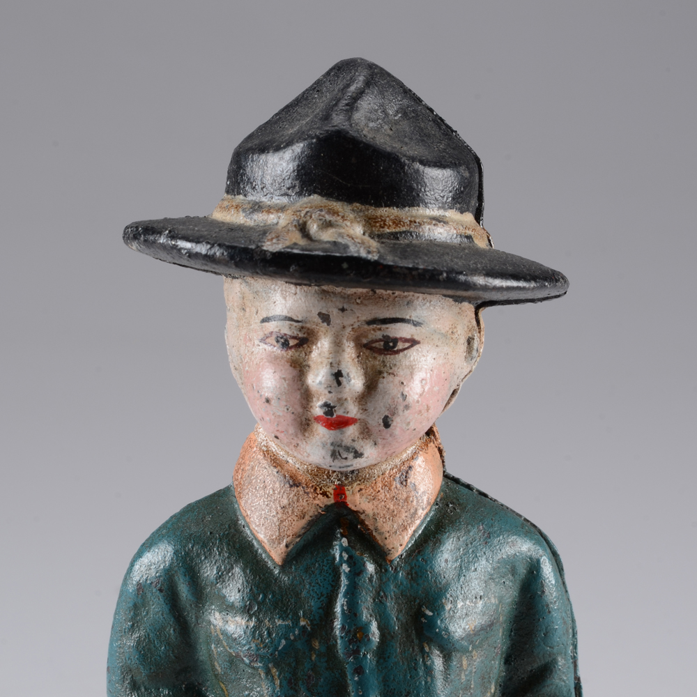 WWI Era Doughboy Figural Cast Iron Bank