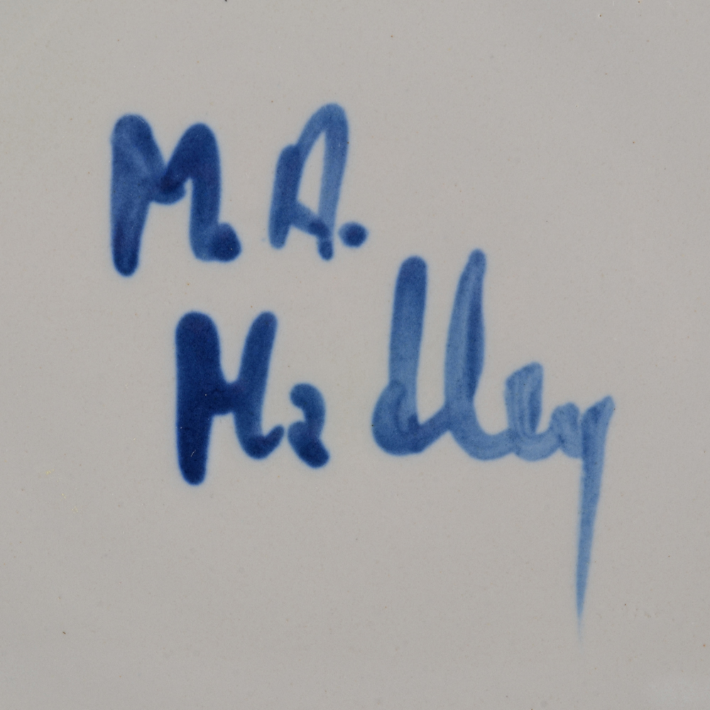 MA Hadley Stoneware Pottery "Country" Plate and Mug Set