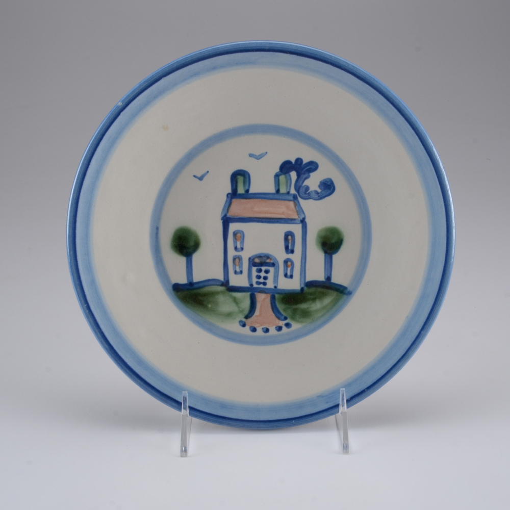 MA Hadley Stoneware Pottery "Country" Plate and Mug Set